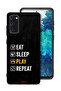 غطاء حماية لهاتف Samsung Galaxy S20 FE، تناول الطعام، النوم، اللعب، التكرار