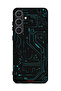 غطاء حماية لهاتف Samsung Galaxy S24 5G دوائر فنية رقمية بسيطة شاشات متعددة