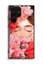 Samsung Galaxy S23 Ultra 5G Protective Case Cover Girl Face Hide In Flowers Art - 3