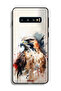 غطاء حماية لهاتف Samsung Galaxy S10 بتصميم نسر تجريدي - 2