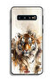 غطاء حماية لهاتف Samsung Galaxy S10 بتصميم فن تجريدي من جلد الفهد - 2