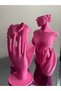 Pink Set of 4 Decorative Jewelry Organizer Mannequin Stand Makeup Jewellery Necklace Design Exhibition Ring - 3