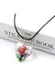 Handmade Epoxy Necklace – Natural Floral, Transparent Resin Design, Women's Gift Elegant Jewelry Accessory - 7