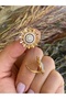 Rosegold Sunflower Earrings with Golden Craftsmanship - 3