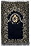 Portable Praying Mat With Elegant Bag With Strip (Black) - 6