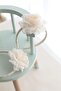 Silver Stone Embroidered Cream Organza Rose Children's Crown - 3