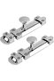 IRONTITE® 2 Pack Chrome Sliding Door Lock - Surface Mounted, Perfect Slide Bolt Lock for Bedrooms, - 2