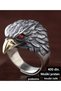 Gothic Vintage Vintage Wolf Bull Cat Skull Hawk Rings for Men Women - 2