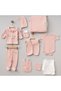 Boxed 100% Organic Cotton 10 Piece Baby Girl French Lace Hospital Discharge Bodysuit Set