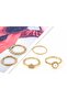 Set of 5 Stone Heart Rings to Complete Your Elegance - 3