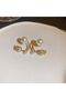 Complete Your Elegance with Elegant Pearl Detailed Rose Earrings - 2