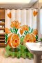 Bathroom Curtain, Orange Brothers Patterned Shower Curtain, Bathtub Curtain 175X200Cm - 2