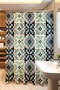 Bathroom Curtain, Green Shades Tile Pattern Shower Curtain, Bathtub Curtain 175X200Cm