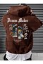 Unisex Men/Women Dreamswt Colorful Custom Printed Cotton Oversize Hooded Sweatshirt