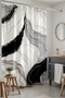 Bathroom Curtain, Black and White Marble Pattern Shower Curtain, Bathtub Curtain 175X200Cm - 4