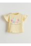 Seray New Season Crew Neck Printed Girls' T-Shirt and Shorts 2-Piece Set - 3
