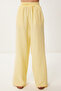 Muslin Palazzo Trousers Yellow Lmx0008 - 5