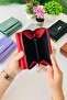 Paris Stylish Textured Zippered Red Women's Wallet (Vegan Leather) - 3