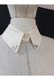 Bezia Stone Detailed Removable Linen Collar Beige - 2