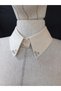 Bezia Stone Detailed Removable Linen Collar Beige