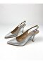 Silver Print 9 cm Heel Shoes 01495 - 3
