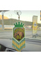 Auto Mirror Ornament Handmade Beaded Plexiglass Adiyaman 02. Visually Available on the Front and Back Face.