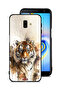 غطاء حماية لهاتف Samsung Galaxy J6 Plus بتصميم فن تجريدي من جلد الفهد