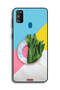 Samsung Galaxy M30s Protective Case Cover Leaves Abstract Pattern - 2