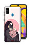 غطاء حماية لهاتف Samsung Galaxy M30s، فن التقاط صور سيلفي مع حمل الزهور