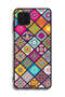 Samsung Galaxy M22 Protective Case Cover Mandala Squares Pattern - 2