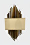 Cream Fabric Wall Sconce with Antique Metal Rod Body