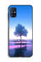 Samsung Galaxy M51 Protective Case Cover Tree Neon Body Of Water Reflection Digital Art - 2