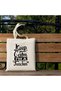 Keep Calm I'M a Teacher Written Stylish and Meaningful Teacher Gift Cloth Bag 35X40 cm - 2
