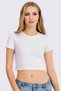 Women's Sleeveless Wide Collar Crop Color T-Shirt Vr.L23.18.318.Y01 - 2