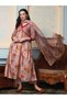 Floral Print Kurta with Trousers and Dupatta Set