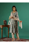 Floral Printed V-Neck Pure Cotton Kurta and Pants Set - 4