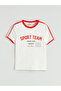 Lcw Crew Neck Girl's Crop T-Shirt