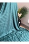 شال جاكار قطن بنمط كوزا أخضر زمردي