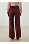 Elastic Waist Textured Women's Trousers - 4