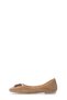 Tugerdi Tan Genuine Leather Buckle Light Sole Quality Women's Ballerina Shoes Tg092102610412 - 3