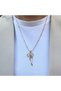 Stylish Chain ​​Detail, Steel, Curled Bow Ket