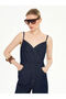 Nevavm with Difference Lcw Vision Indigo Double Breasted Collar Strap Women's Jean Jumpsuit - S5Mg58Z8-309 - 2