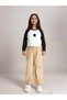 Lcw Kids Beige Elastic Waist Girl's Cargo Jogger Pants