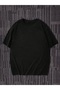 "Leo" Printed Unisex Cotton Black Oversize Crew Neck Comfortable T-Shirt - 2