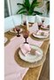 Pearl Velvet Textured Seamless Powder Pink Napkin 6 Pieces Fabric - 3
