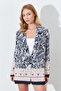 Women's Black Skirted Juicy Blazer Jacket - 4