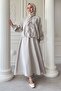 Stone Suit with Tie Detail Skirt - 3