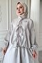 Stone Suit with Tie Detail Skirt - 4
