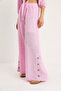 Pink Tie-Detail Blouse Lined Buttoned Trousers Lined Top-And-Bottom Set 9266 60281046 - 6