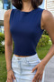 Women's Lycra Zero Sleeve Crop Tank Top